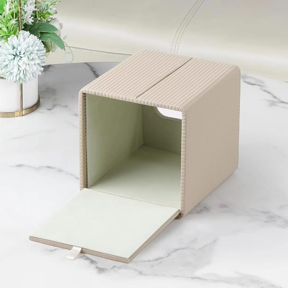 Magnetic Closure Tissue Dispenser Roman Column Stripe Car Tissue Holder Square Tissue Box Hotel