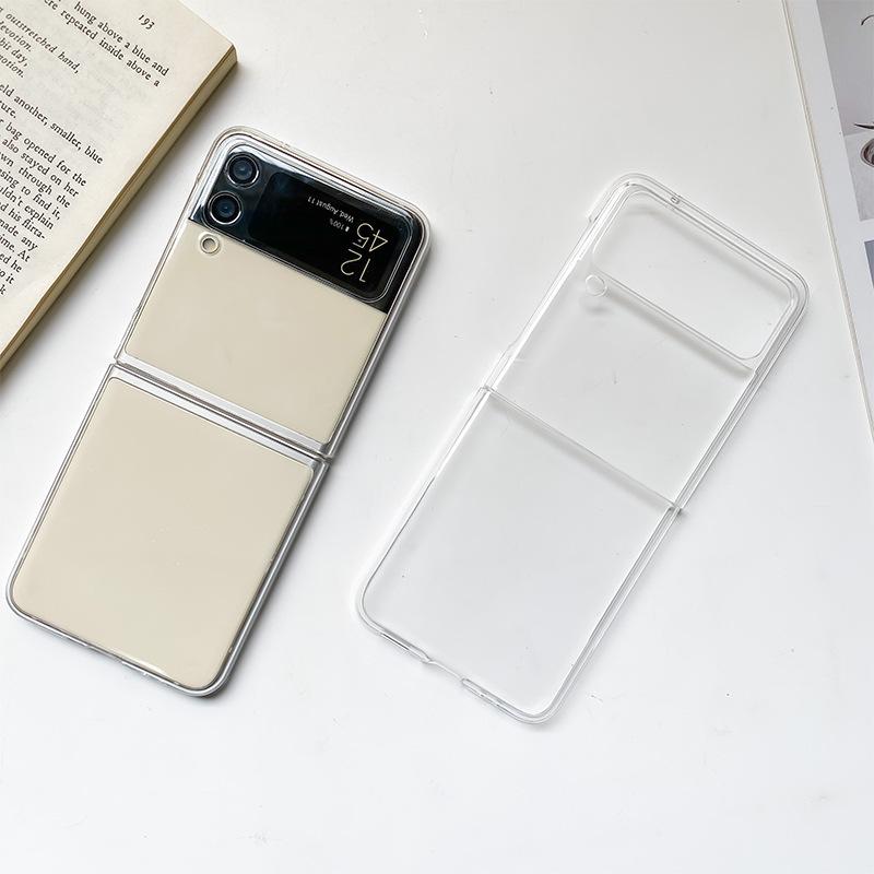 Прозрачный чехол-книжка для складного телефона ZFlip7 для Samsung Fold5 Flip, простой, противоударный, защитный, ультратонкий