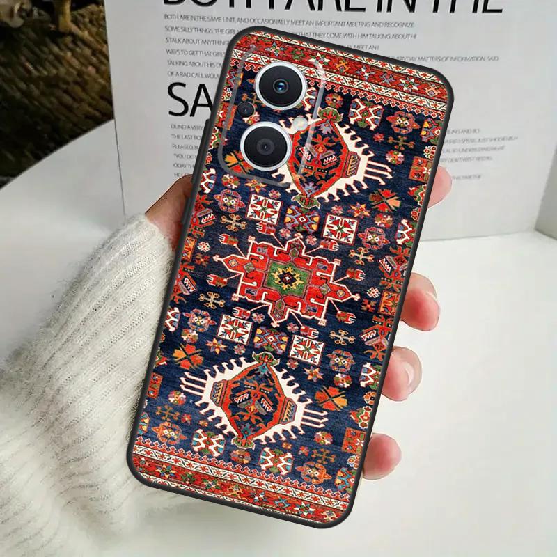 Persian Carpet Floral Pattern Case For OPPO Reno 8 7 6 5 4 Lite 8T 5Z 4Z 10 11F OPPO Find X5 X6 Pro X2 Neo X3 Lite Cover