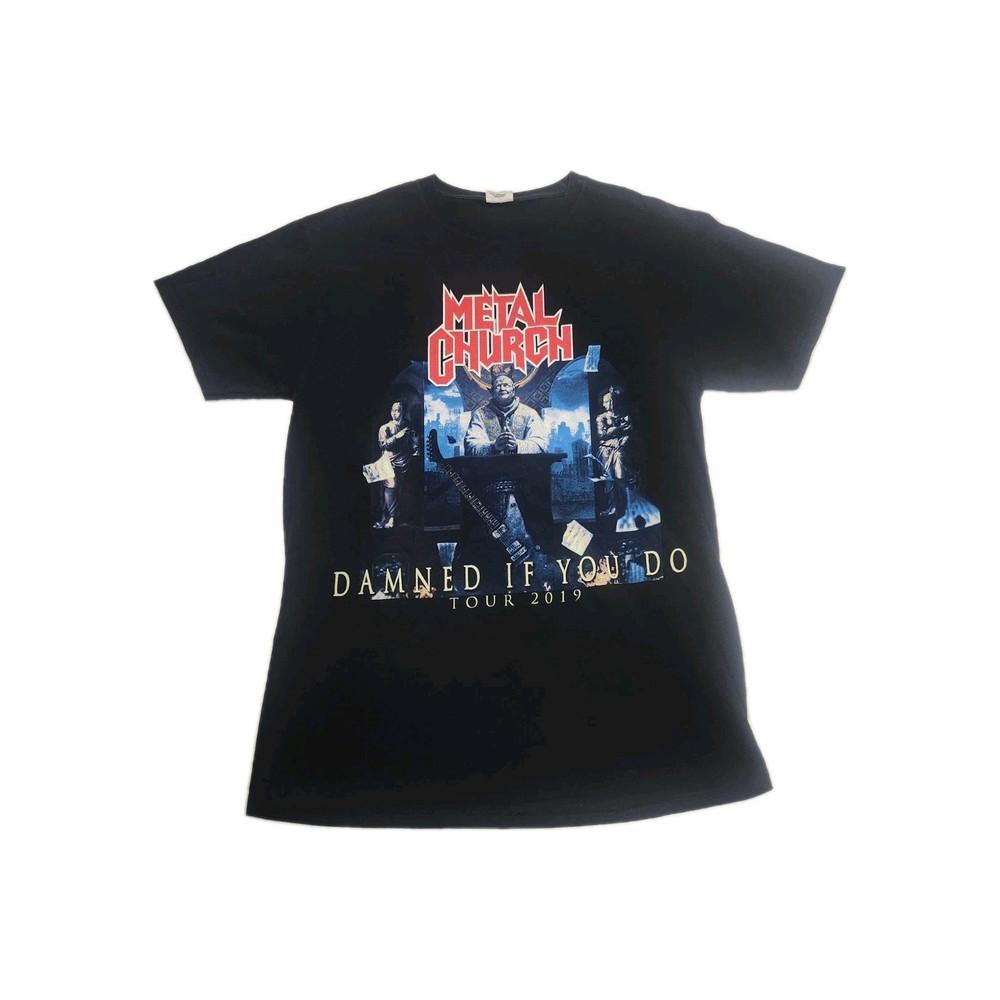 Metal Church Band 2019 Tour Damned If You Do Full Sizes S5XL Tshirt NZ1639 Unisex unisex T-Shirt