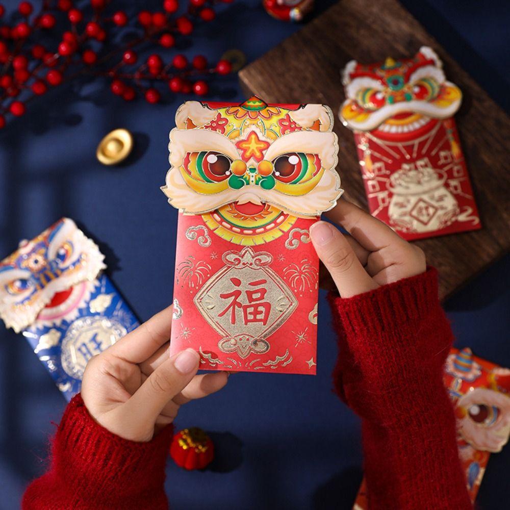 2024 New Year Packet Red Envelope Dragon Pattern Money Bags Chinese HongBao Party Gifts