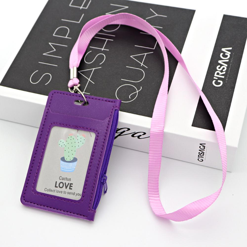 Сумка-ремешок на молнии Кошельки для монет Держатели кредитных карт Держатели удостоверений личности с шейным ремешком Держатель удостоверения личности