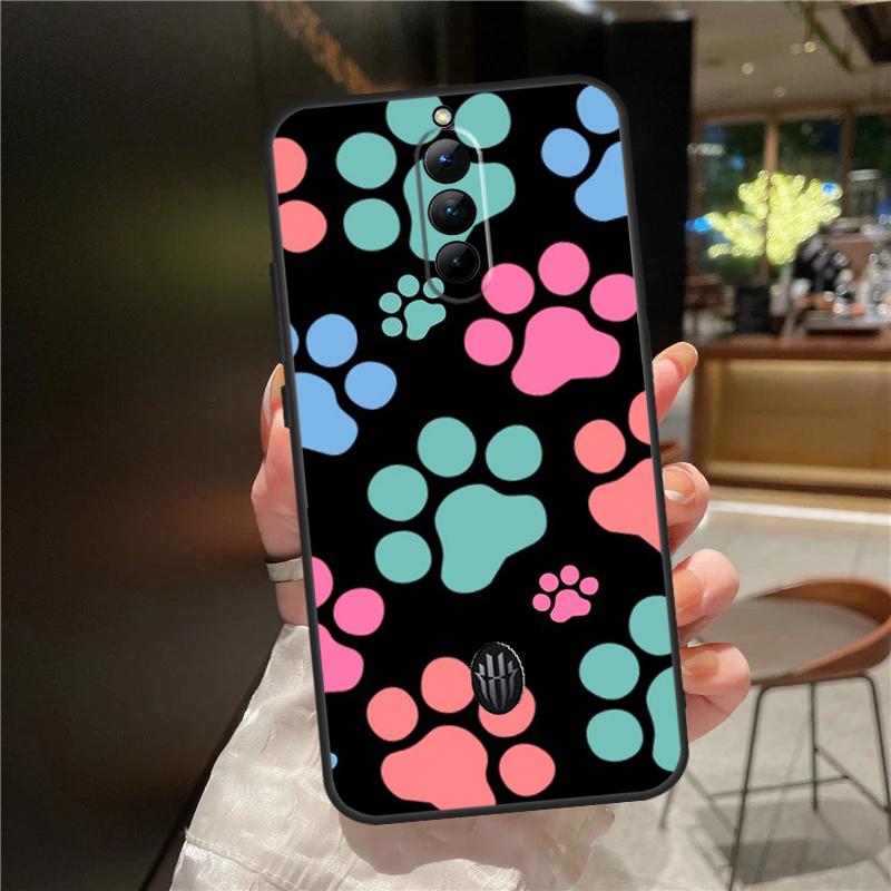 Чехол 'Лапки кошки и собаки' для ZTE Nubia Red Magic 8 8S 9 9S 10 10S 11 Pro Plus 6 7 6S 7S Для RedMagic 10 Air Чехол