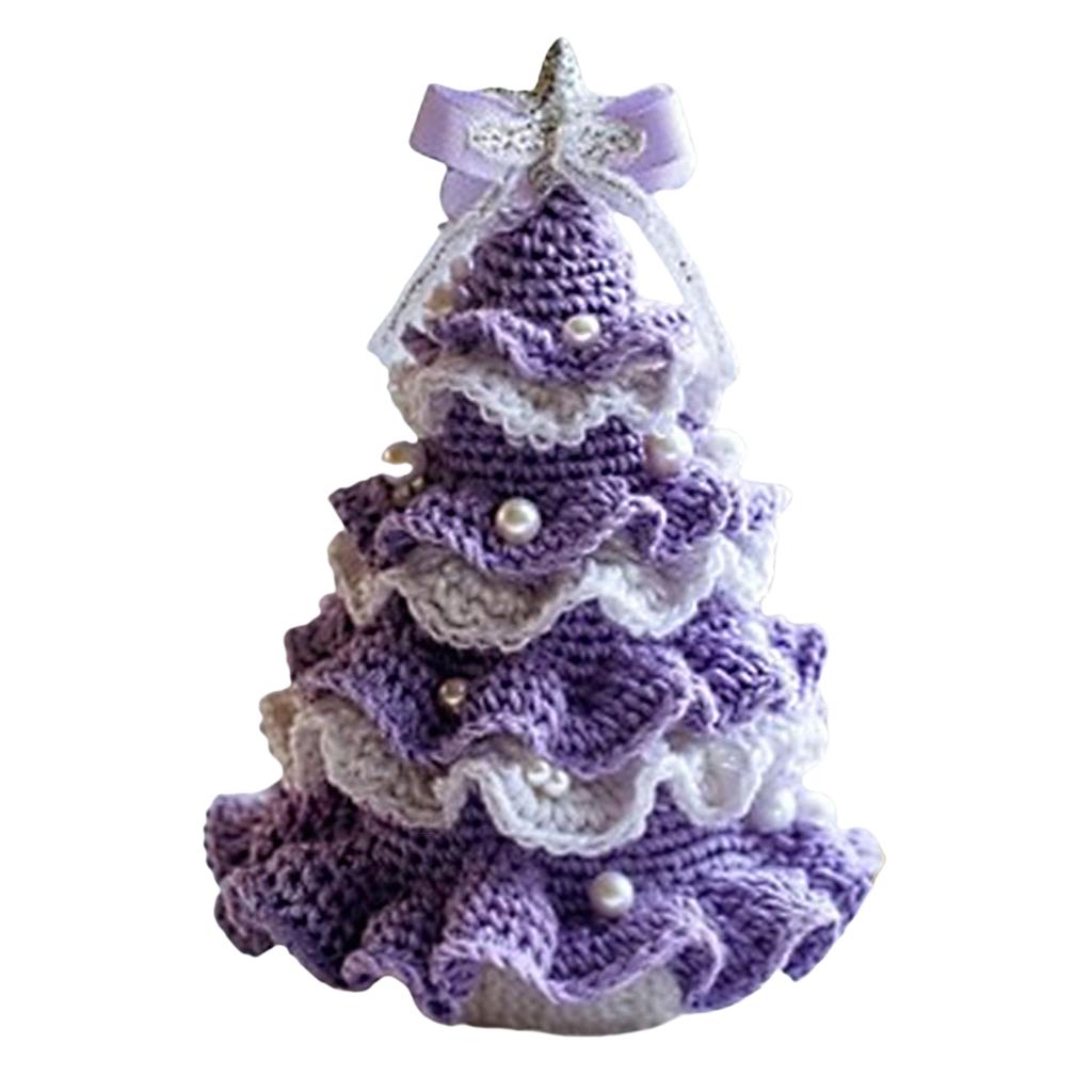 DIY Crochet Christmas Tree Kit Handmade Holiday Decoration Set Beginner Crochet DIY Christmas Tree Kit Xmas Party Decorations