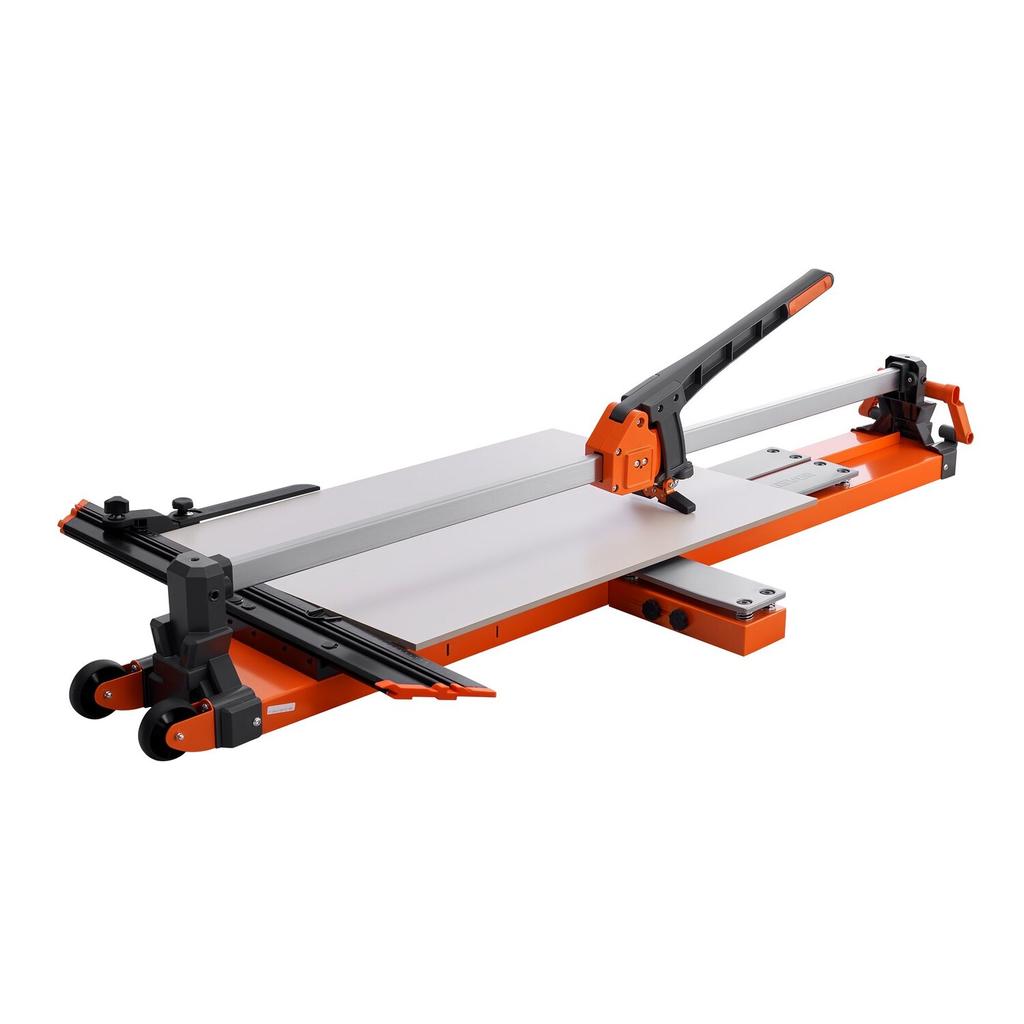1200 mm Manual Tile Cutter, Spring-Loaded Base Cutting Tool with Adjustable Angle Fence, Tungsten Carbide Cutting Wheel, Precision Alignment Guide,
