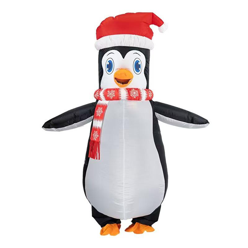 Надувной костюм Снеговика для трансграничных вечеринок - Забавный Косплей-Маскот для Рождественской и Хэллоуинской вечеринки