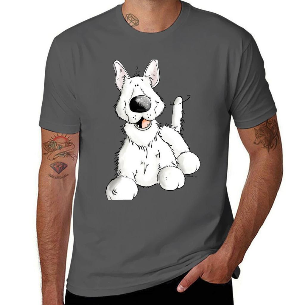 White Gerunisex Shepherd Tshirt Large Size Loose Casual Tee