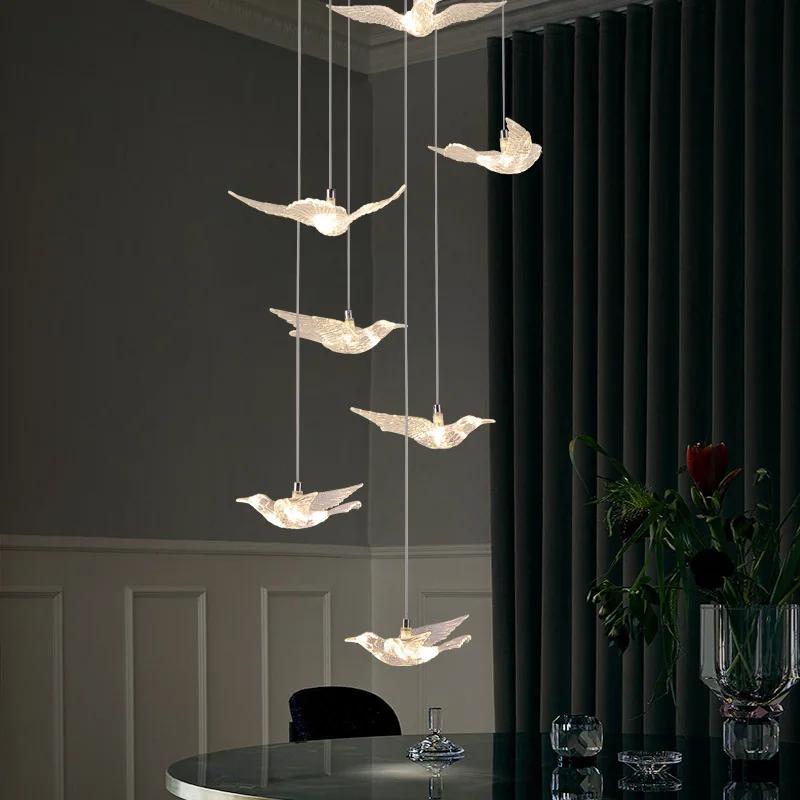 Подвесной светильник Led Bird, украшение для дома, освещение, подвесной светильник, дизайн, лофт, гостиная, выставочный зал, квартира, потолок, вилла, люстра