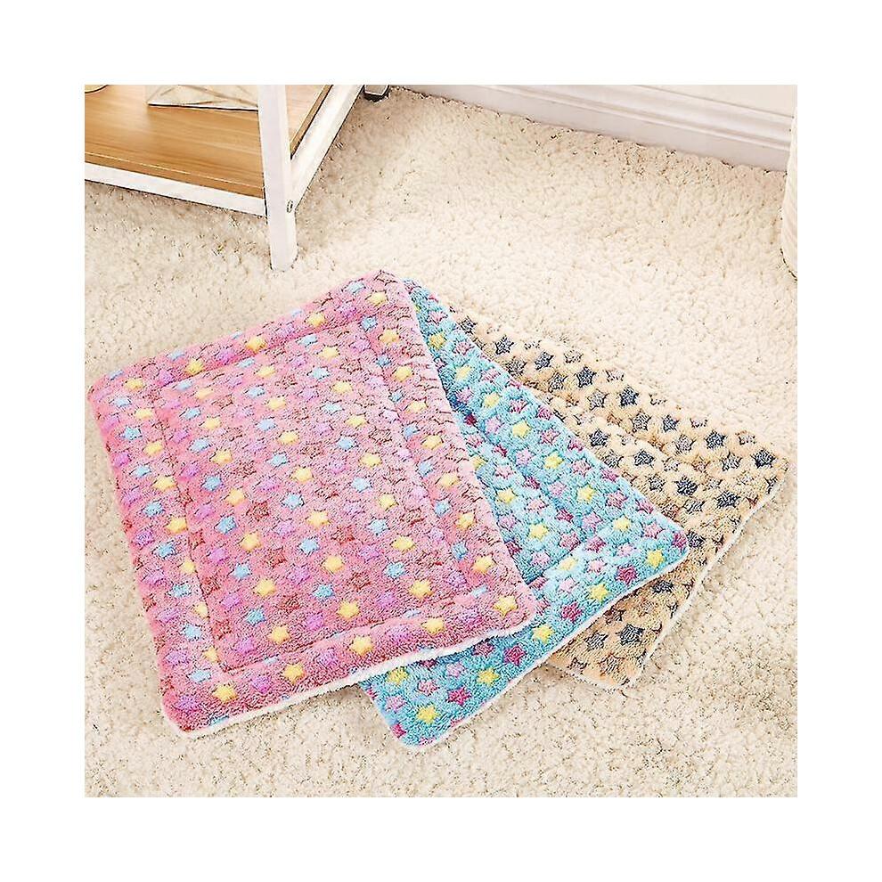 (S, Blue) Dog Bed Kitten Pet Mat Mattress Dog Cage Pillow Washable Pet Mattress