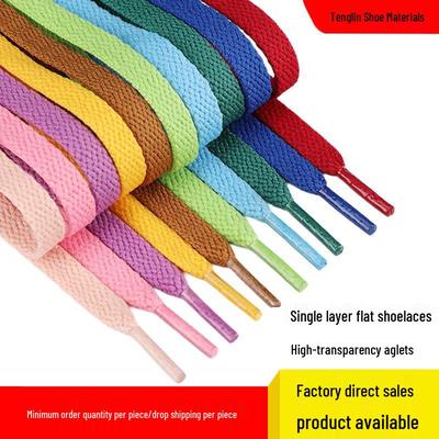 Цветные плоские полиэстеровые шнурки 8 мм для кроссовок AJ и походной обуви (Пара)