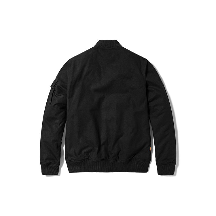 Timberland Однотонная повседневная водонепроницаемая легкая летная хлопковая куртка для мужчин, черные A6Q2D-001