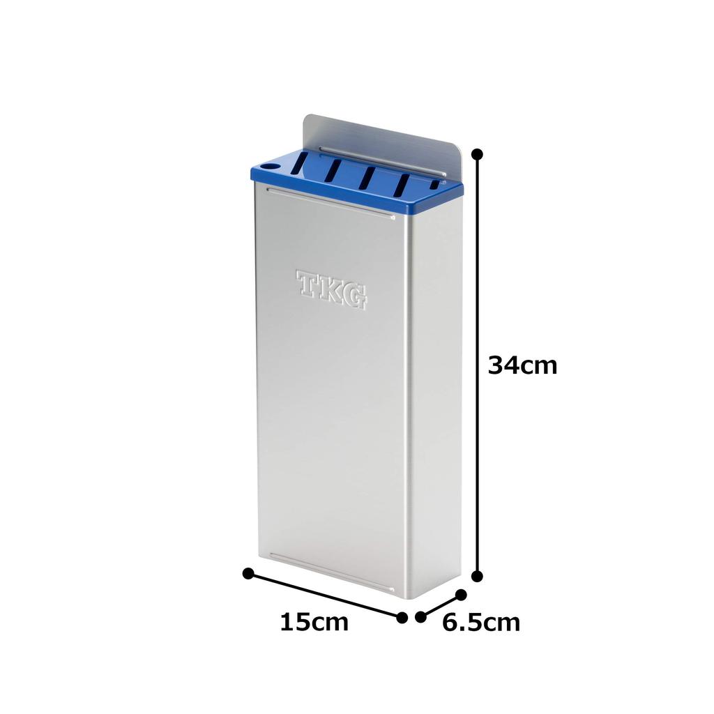 Стойка для ножей Endo Shoji Commercial TKG Color с пластиковой пластиной, маленькая, тип A, синяя, с крышкой из АБС-пластика, сделано в Японии, AHU655 18-8