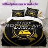 Постельное белье с узором регби Stade Rochelais, Комплект одеял, Пододеяльник, Наволочка, Домашний подарок на день рождения (1*пододеяльник+2*наволочка, без наполнителя)