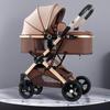Convertible Lightweight Baby Stroller: Reclining, Foldable, High Landscape, Shock-Absorbing, Two-Way Use for Newborns