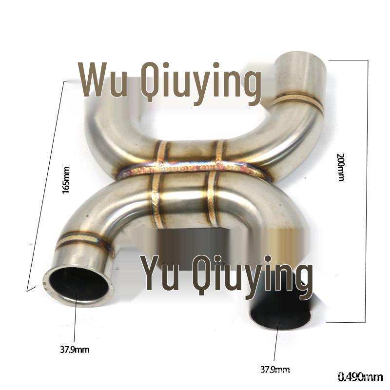 Совместимая выхлопная труба для Triumph BOBBER Retro Modification - 51 мм, низкое расположение, средняя секция, дизайн звуковой волны