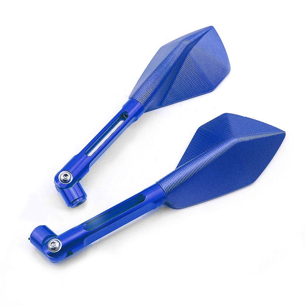 CNC Aluminum Motorcycle Rearview Mirrors Blue Lens Universal 8mm 10mm Rear View Side Mirror for Motorbike Scooter Dirt