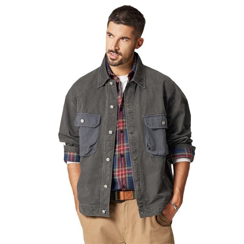 Куртка American Heavy Retro Tooling, мужская свободная, крутая, охотничья, мужская, стираная, хлопковая куртка Coach