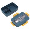 Bento Box Thermal Bento Lunch Box with Spoon and Chopsticks for Adults Kids Students(Elegant Blue