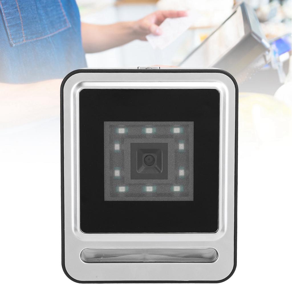 Fixed Bar  Scanner 1D QR 2D HandsFree Desktop Bar   Reader with USB Cable LED Light