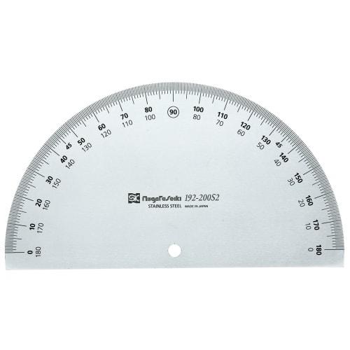 Niigata Seiki SK Protractor, Made In Japan, No. 192-90, Silver Finish, PRT192-90S2