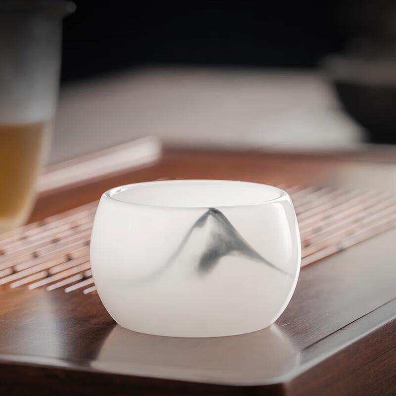 Chaxun Ink-Wash Glass Tea Cup