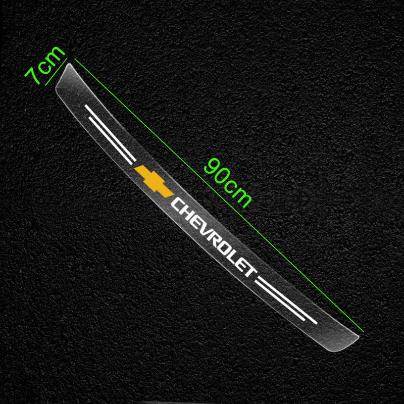 1pcs Car Rear Bumper Trunk Load Edge Protector Guard Trim Transparent Sticker for Chevrolet Spark Monza Captiva Cruze Silverado