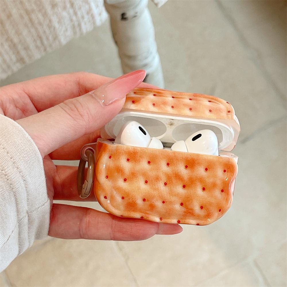 Niche twist biscuit earphone cover for Apple AirPods 1 /1 generation creative pendant case PRO1 cartoon PRO1