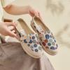 Пекинская тканевая обувь для женщин, летние новые тапочки с мягкой подошвой, повседневные, модные, в паре с ленивой обувью