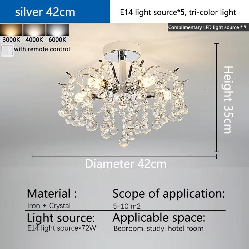 Luxury Modern Crystal Ceiling Chandelier Led Ceiling Pendant Lamp Dining Living Room Bedroom Home Decor Hanging Light Fixture