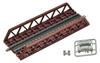 TOMIX N Gauge Pony Truss Iron Bridge F Red 3250 Railway Model Supplies