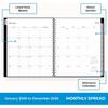 Blue Sky 2026 Monthly Planner Calendar, January 2026 - December 2026, 8" x 10", Monthly Layout, Flexible Cover, Silver Wirebound, Laminated Tabs,