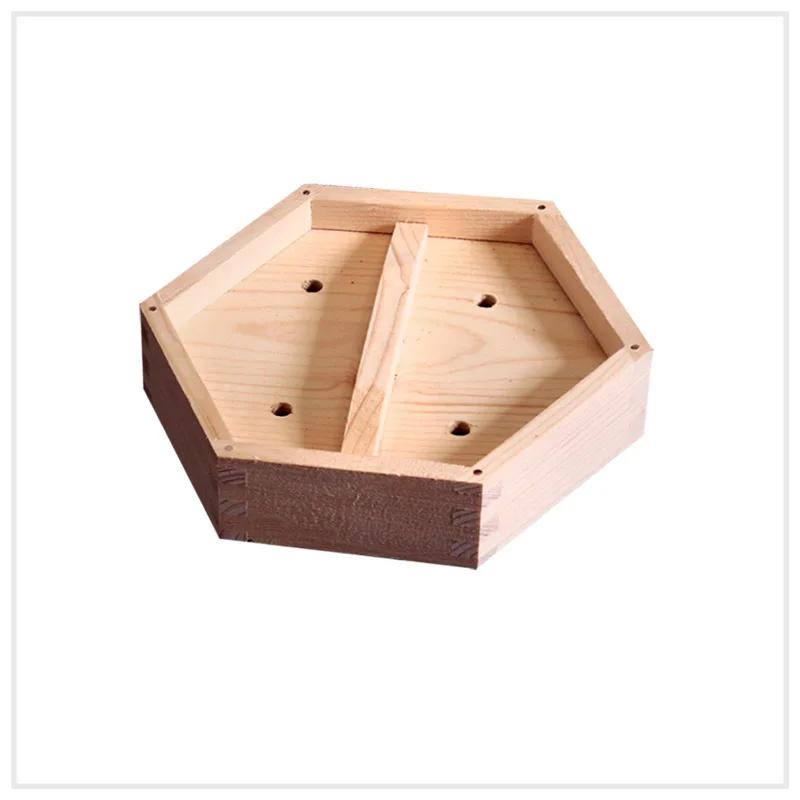 Wooden Hexagonal Steamer Chinese Dim Sum Steamed Grid Multi-size Heat Resistant Household Pastry Steamer Kitchen Cookware Tool