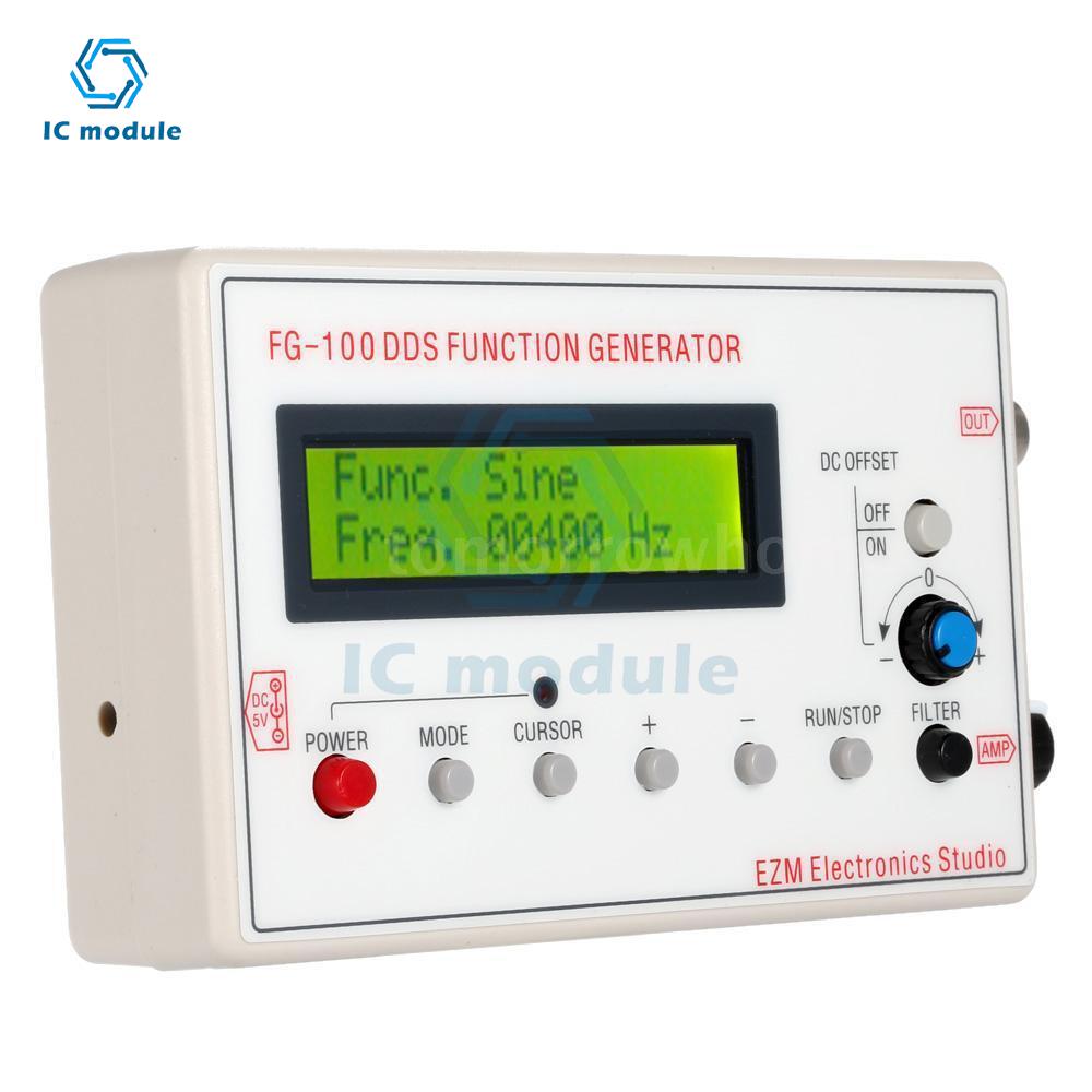 FG-100 DDS Function Signal Generator Module 1HZ-500KHZ Signal Source Module Sine+Square+Sawtooth Waveform DC3.7-10V