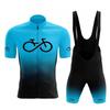 Mens Quick-Dry Cycling Jersey Bib Shorts Set Mountain Road Bike Riding Sportswear