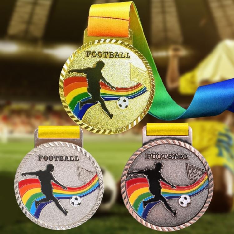 Наградные медали для детей и взрослых Металлические призы Награды Золотые/Серебряные/Бронзовые Футбольные медали для наград Спортивные соревнования