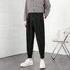 Корейские модные летние брюки уличная мода плиссированные брюки мужские однотонные дышащие легкие тонкие брюки повседневные мужские брюки