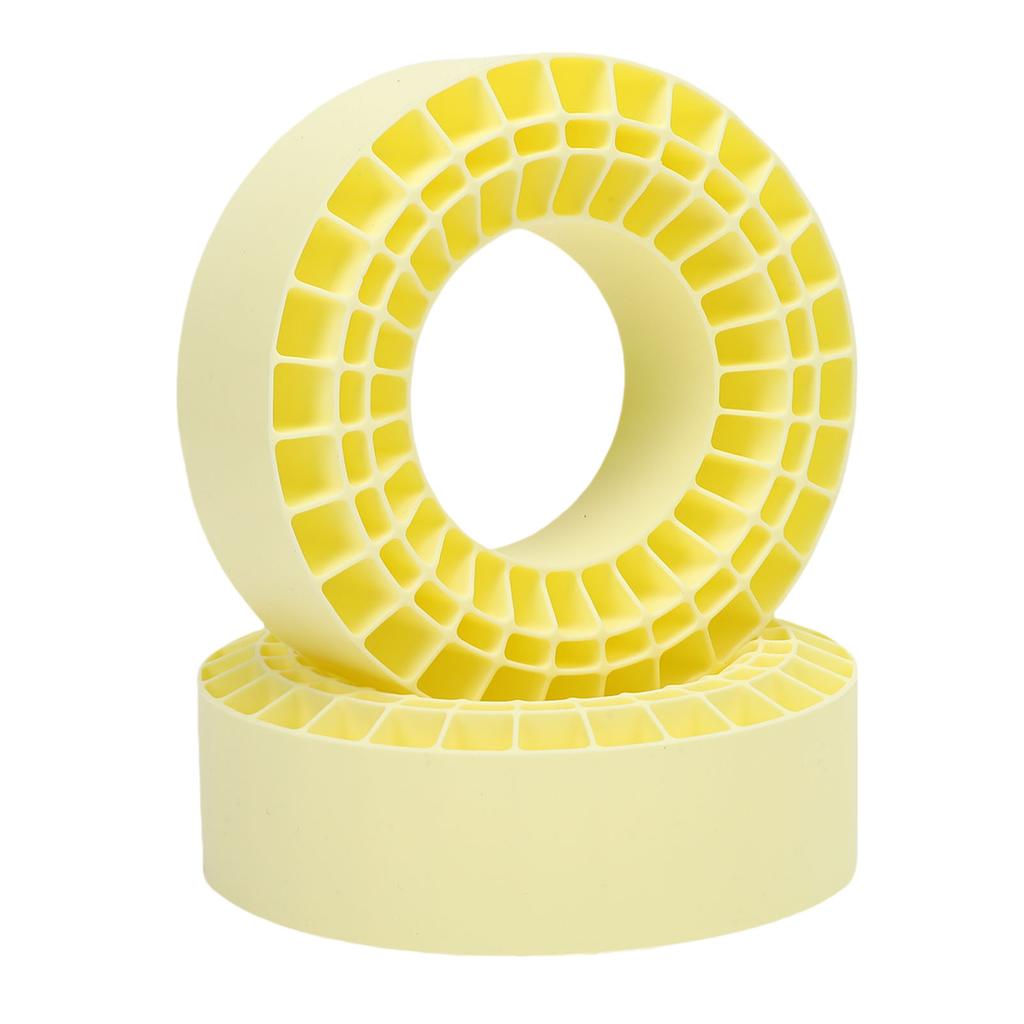 2 шт. 2,2 дюйма Силиконовые шины Вставка Двухслойные Полые Подкладки для шин для 1 10 Машин для краулинга Желтые