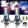 2pcs H4/H7 Led Headlight Bulb Kit Car Fog Light Bulbs High Low Beam 30000lm Super Bright 6500k White Car Led Lights for Vehicles