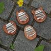 Music Instrument 8-tone Mini Thumb Kalimba Solid Wood Crystal Transparent Five-finger Piano Portable Work Kalimba Mini Size