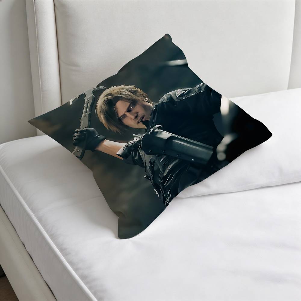 LLeon S Kennedy RRE Decorative Square Pillow Cover Soft Comfortable Pillow Case Sofa Bed Home Decoration