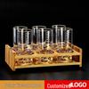 Jinshan Creative Gold Foil Wine Decanter Set with Scale & 2 White Wine Glasses