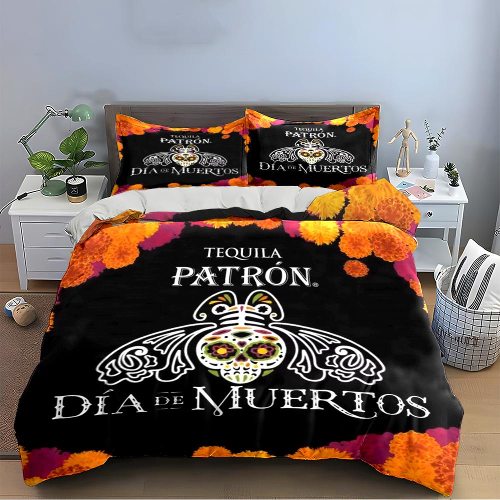 Dia de Muertos Pattern Bedding Set Bedding set (1 duvet cover, 2 pillowcases, duvet not included)