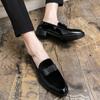 Classic Men Casual Shoes Pointed Toe Mens Slip On Footwear New Arrival Men All-match Loafers Leather Fashion Dress Shoes Men's