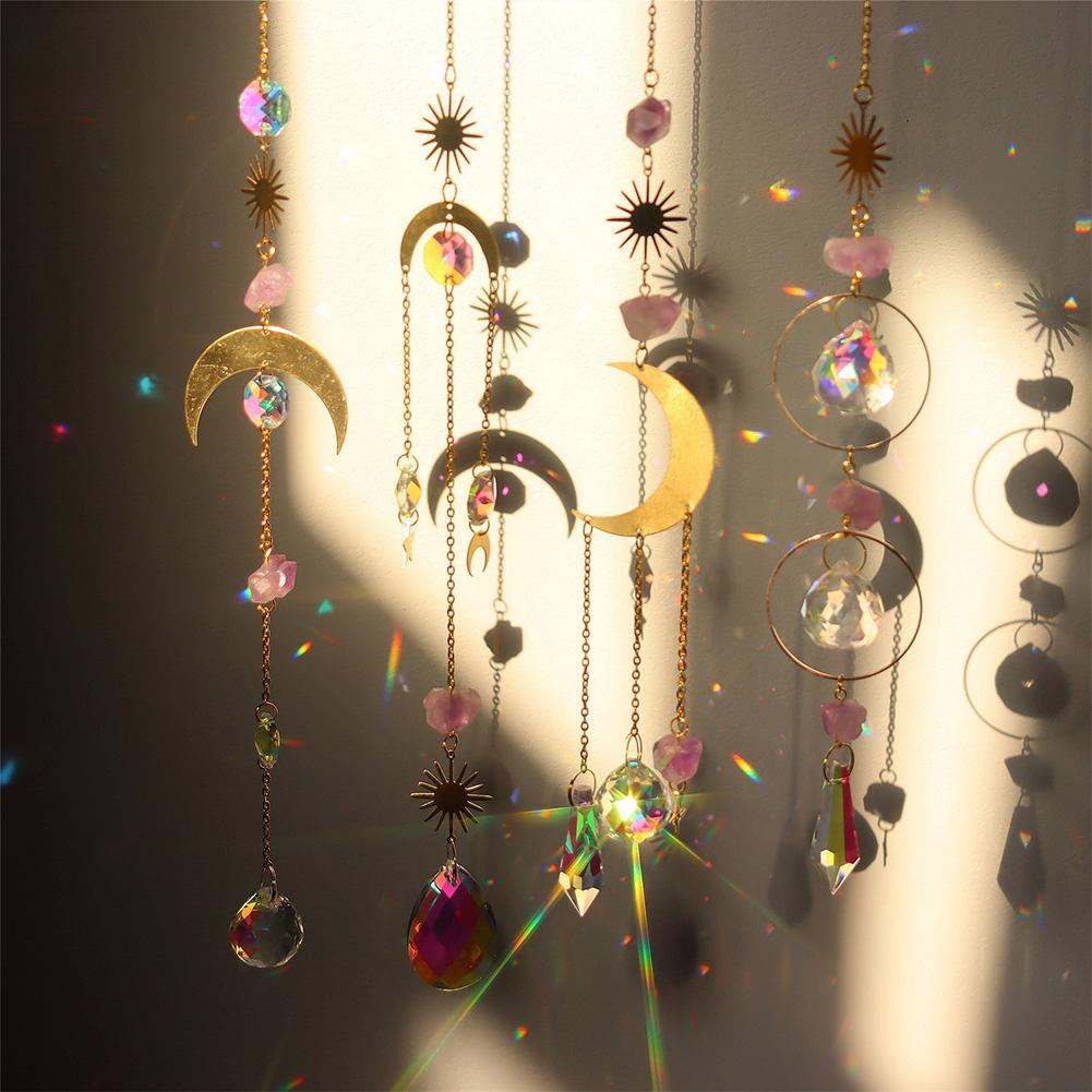 Crystal Prisms Pendant Creative Hanging Sun Catcher Versatile Sun Catcher Wind Chime for Wedding Decoration