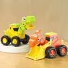 Kids Dinosaur Car Toy Press Go Inertial Drive Pull Children Dino Construction Vehicle Educational Truck Toy Toddlers Boys Girls