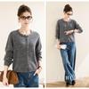 Women's Pure Wool Thickened Round Neck Cardigan