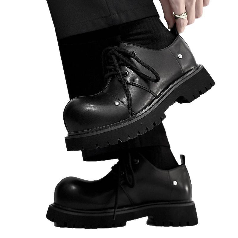 Fashion Men's Leather Shoes Classic Trendy Designer Styles Leisure Party Outdoor Fashion Street Walking Thick Soled Youth Quality Shoes