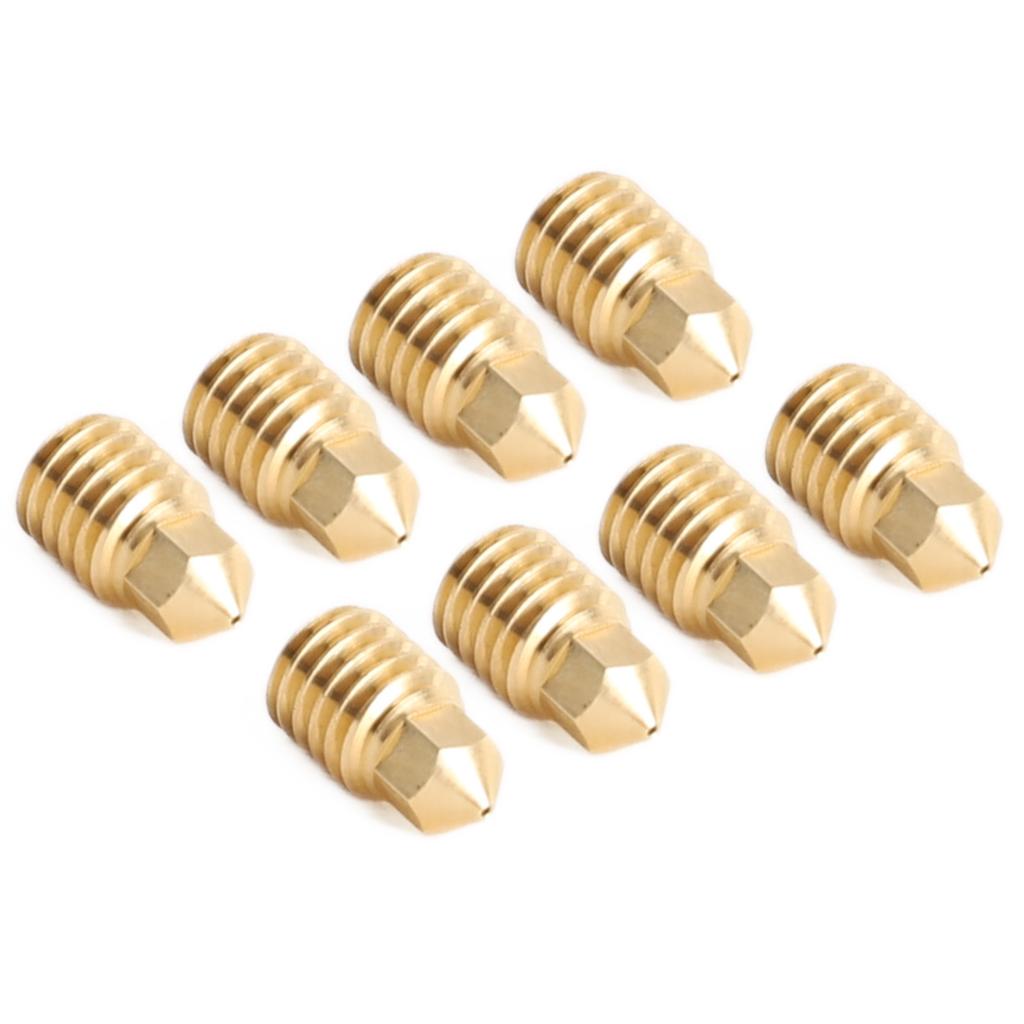 8Pcs 3D Printer Brass Nozzle Hotend Replacement for Bambu Lab X1c P1p 1.75 0.4mm High Temperature
