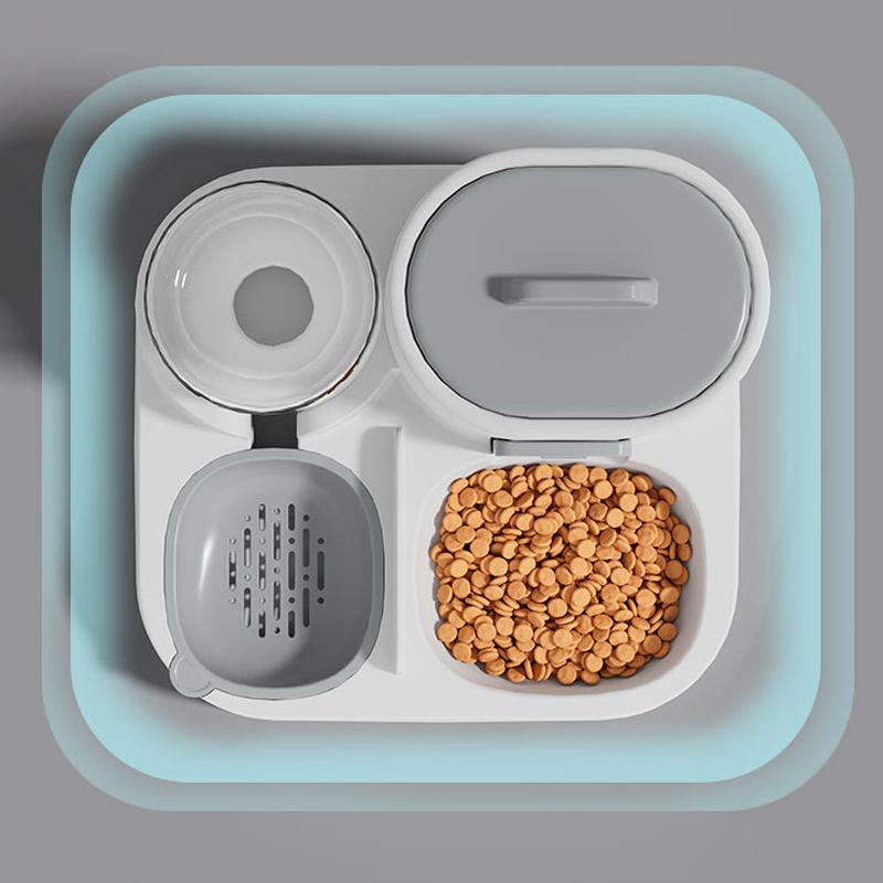 Миска для кошек, кормушка для воды, миска для собак, миска для кошек, плавная подача корма и воды, диспенсер для воды два в одном, миска для кошек, товары для питомцев