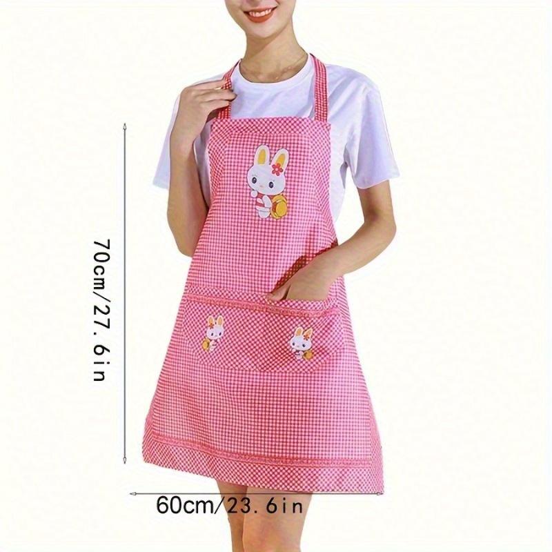 Многофункциональный милый кухонный фартук с карманами - Регулируемый, маслостойкий и устойчивый к окрашиванию полиэстер, водонепроницаемый и маслостойкий
